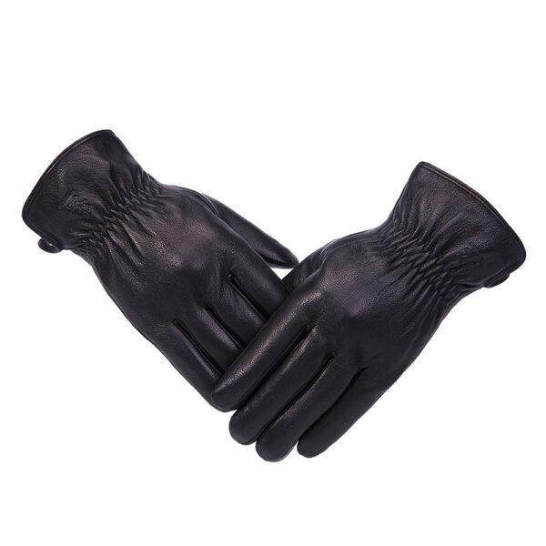 Fleece-lined Thick Windproof Faux Deerskin Grain Sheepskin Driving And Biking Motorcycle - Image 6