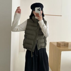 Autumn And Winter  Stand Collar Short Cotton Waistcoat
