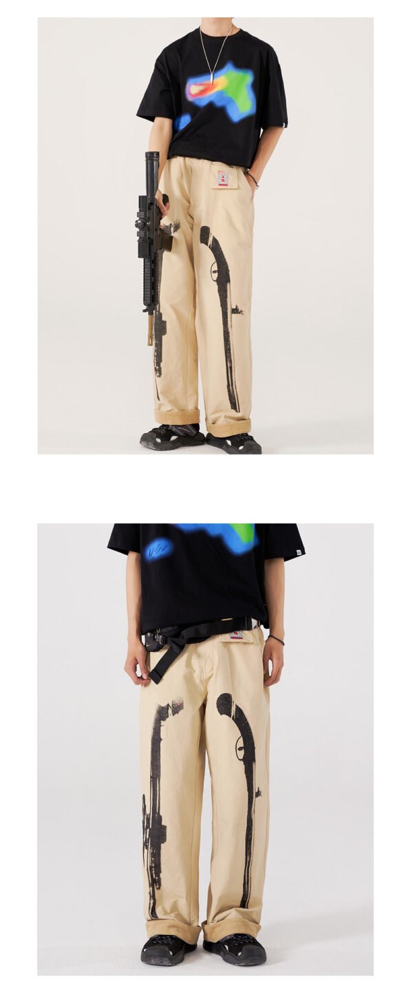 Japanese Retro National Trend Casual Wide Leg Long Pants Men - Image 4