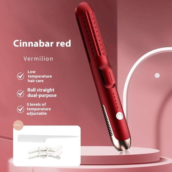 Hair Curler And Straightener Dual-use Hair Straightener Straight White Wind Plastic Curly Hair - Image 5