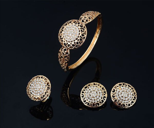 Necklace earrings ring jewelry four piece set - Image 6