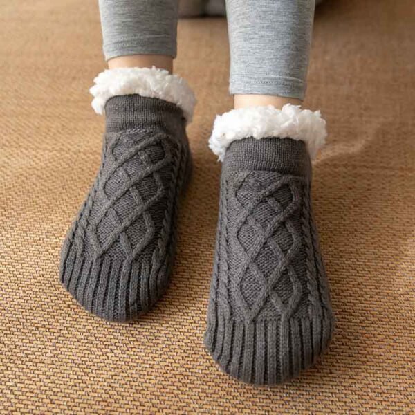 Winter Knitted Plush Floor Socks Home Warm Non-slip Carpet Socks Women - Image 8