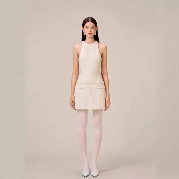 Advanced Sense Cape Suit Graceful Bow Inverness Slim-fit Sleeveless Dress - Image 4
