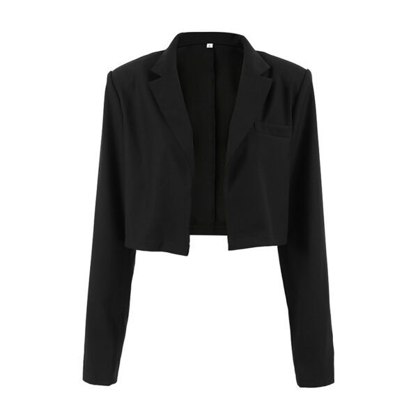 Solid Color Fashion Short Suit Coat - Image 5