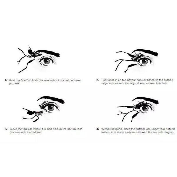 Compatible with Apple, 2021 New False Eyelashes 6D Magnetic Eye Lashes Double Magnet Fake EyeLashes Hand Made Strip Lashes cilios posticos - Image 3