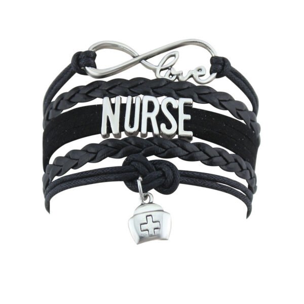 Alloy dog paw pendant braided bracelet - Image 3