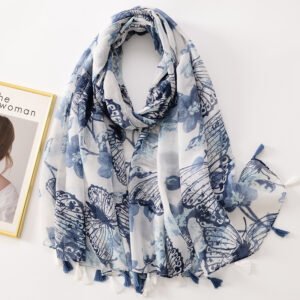 Rendering Ink Painting Butterfly Printed Sunscreen Shawl