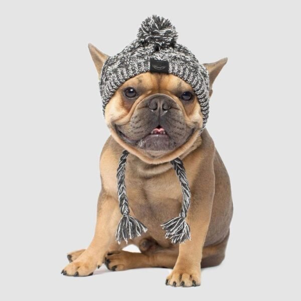 Fluffy Knit Dog Hat - Image 4