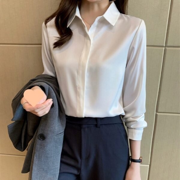 Female Temperament Commuting Professional Long Sleeved Shirt - Image 2
