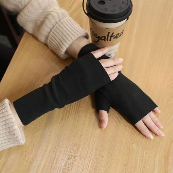Thermal Gloves Women's Self-heating Dralon Fingerless Gloves - Image 4