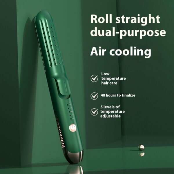 Hair Curler And Straightener Dual-use Hair Straightener Straight White Wind Plastic Curly Hair - Image 2