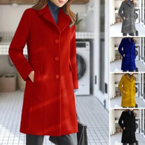 Woolen Women's Coat Multi-color Multi-size