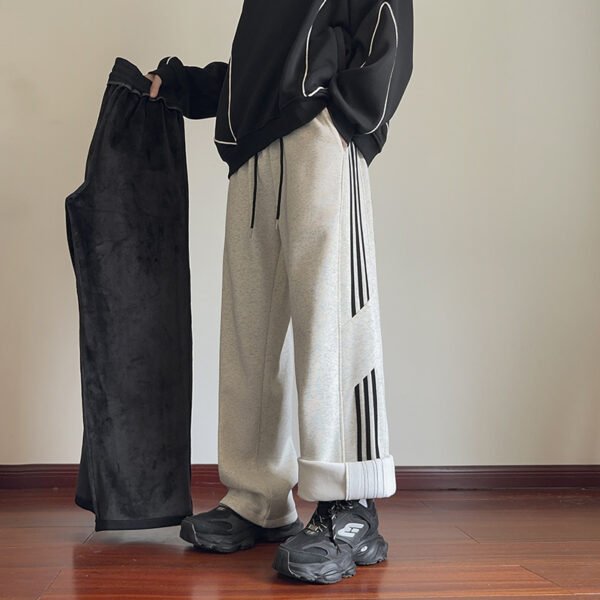 Trendy Sports Stripes Loose Casual Sweatpants - Image 3