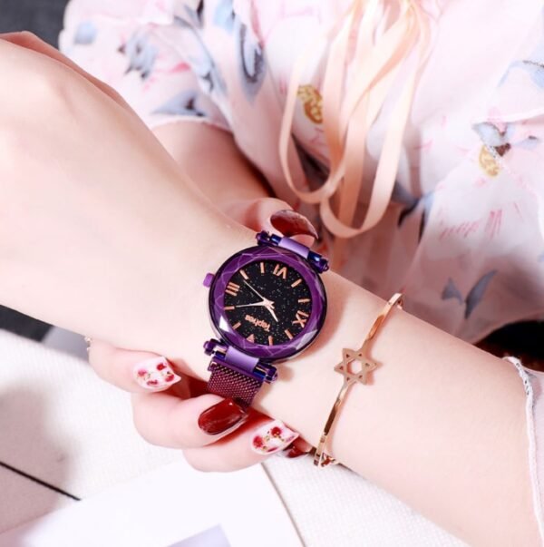 Star lazy magnet buckle quartz watch - Image 3