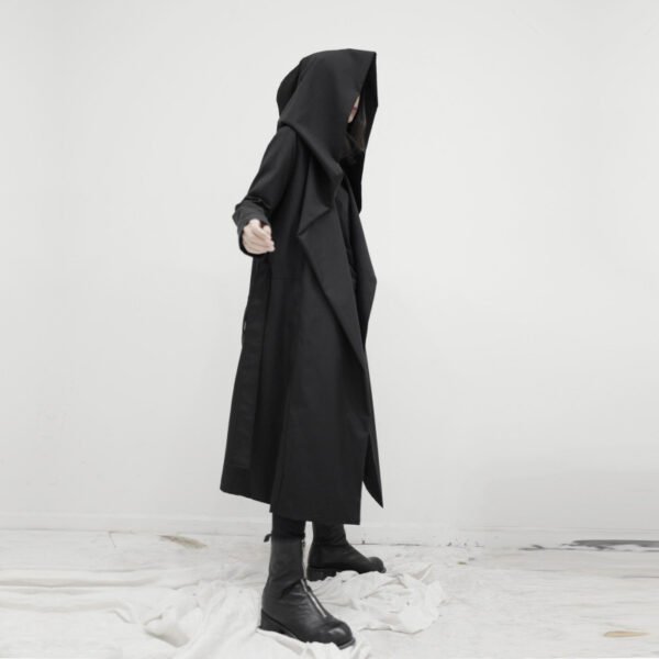 Over The Knee Wizard's Hat Cloak Trench Coat - Image 4