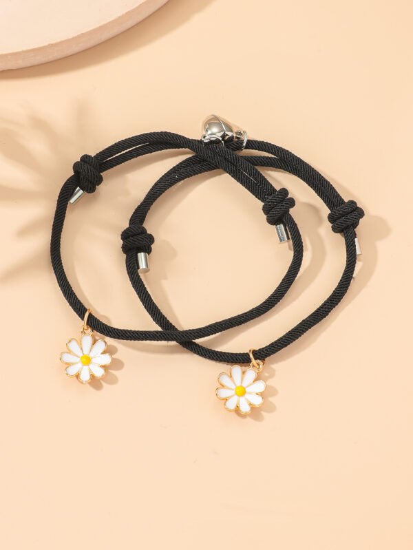 Men's And Women's Fashion Acrylic Love Magnetic Snap Bracelet - Image 2