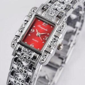 Roman style watch square diamond-studded steel watch 68 movement watch