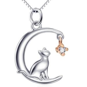 Moon Cat Pendant Necklace