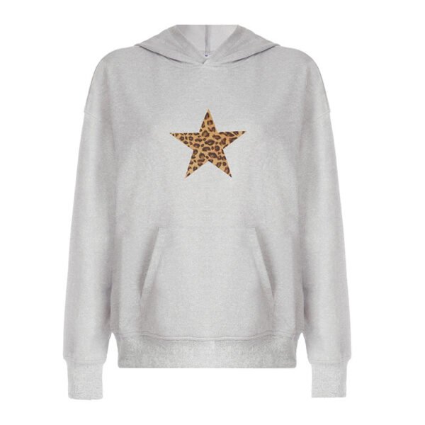 Five-pointed Star Loose Hooded Sweater For Women - Image 6