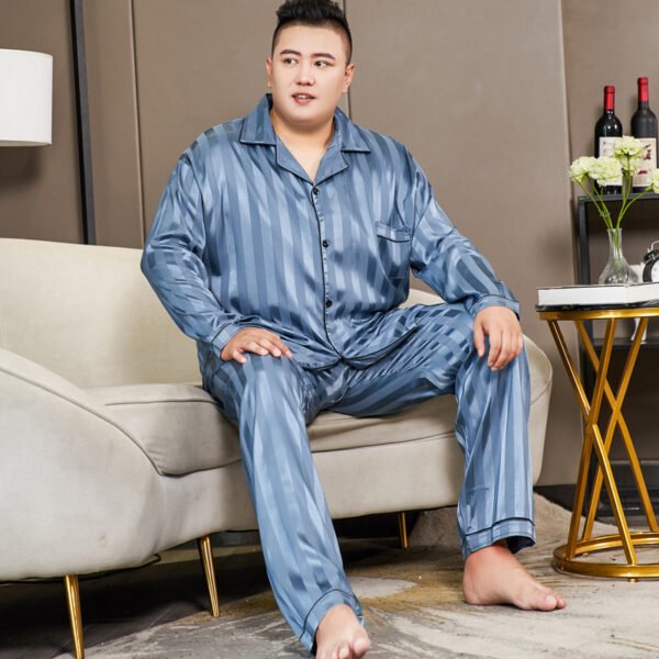 Cut Flower Fat Men's Pajamas Extra Ice Silk - Image 6