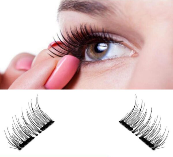 Compatible with Apple, 2021 New False Eyelashes 6D Magnetic Eye Lashes Double Magnet Fake EyeLashes Hand Made Strip Lashes cilios posticos - Image 2
