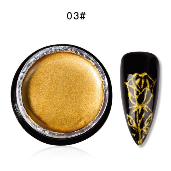 Metal Glue Phototherapy Nail Polish Glue Mirror Gold And Silver Color Painted Edge Hook Line - Image 4