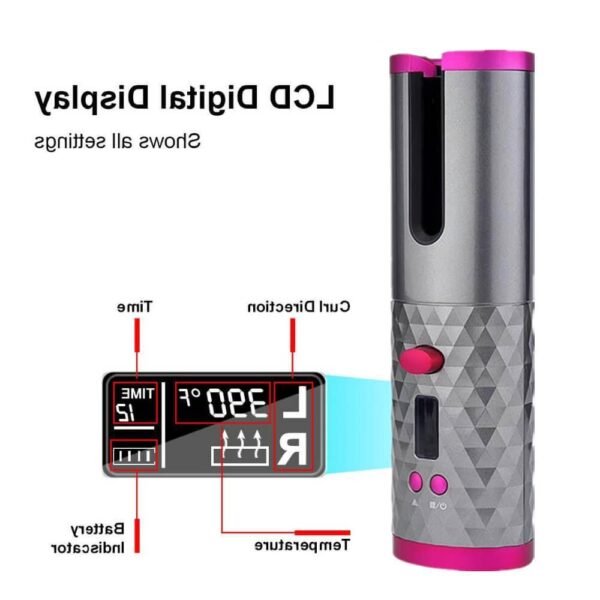 Cordless Automatic Hair Curler Iron Wireless Curling Iron - Image 3
