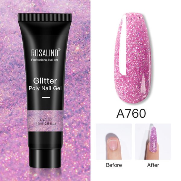 Glitter Poly Nail Gel Extension 15ml Gel Polish All For Manicure Poly Builder Gel Semi Permanent Soak Off Nail Art - Image 10