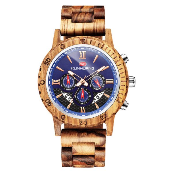 Wooden Watch Men's Multifunctional Sports Wooden Watch - Image 2