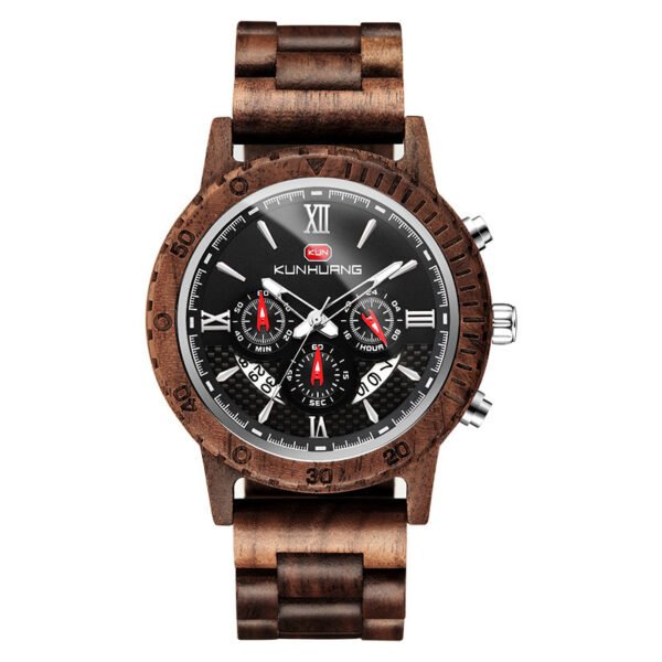 Wooden Watch Men's Multifunctional Sports Wooden Watch - Image 3
