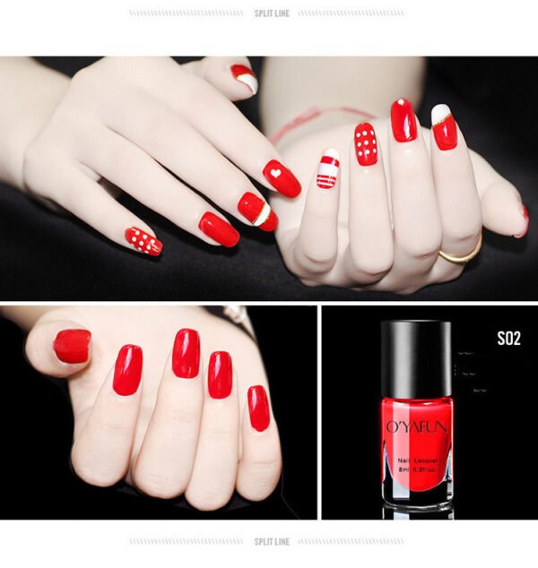 Ouyafei New Nail Polish, Quick-Drying, Long-Lasting, Tearable Nail Polish, No Baking Nail Polish Sequins Wholesale - Image 2