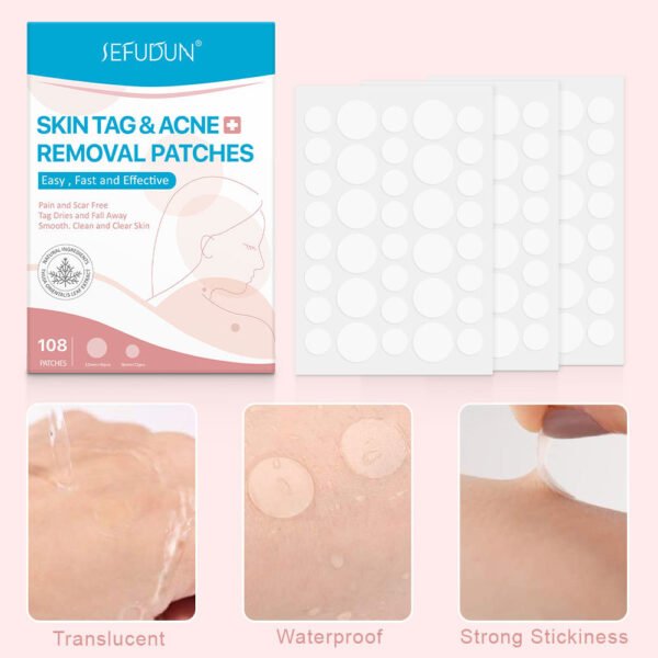 Acne Skin Tag Remover Beauty Acne Patch Wart Removal Stickers Removal Care Invisible Blackhead Skin Patch - Image 3