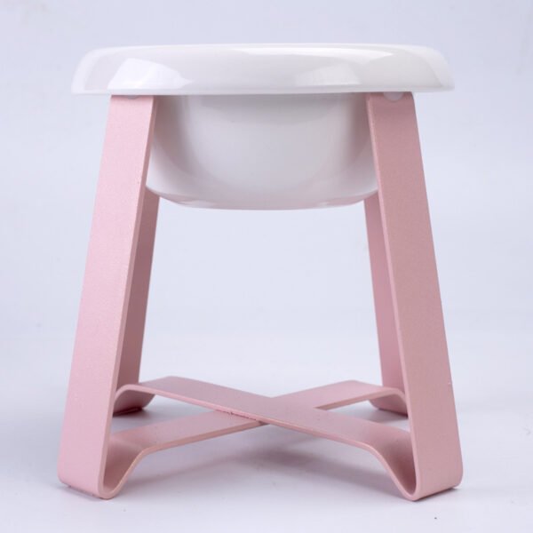 Pet Bowls Creative Antislip Cat Feeding Bowl Cat Food Bowl With Iron Stand 2 In 1 Pet Food Water Feeder Pet Feeding Supplies - Image 2