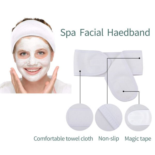 Towel Puff Makeup Face-Skin-Care Facial-Headband 3pcs Spa - Image 5