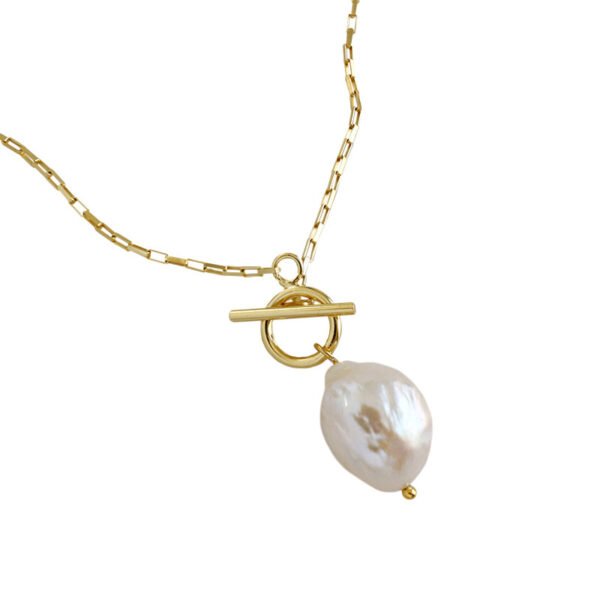 Freshwater Pearl Necklace Feminine Silver Chain Ornament - Image 6