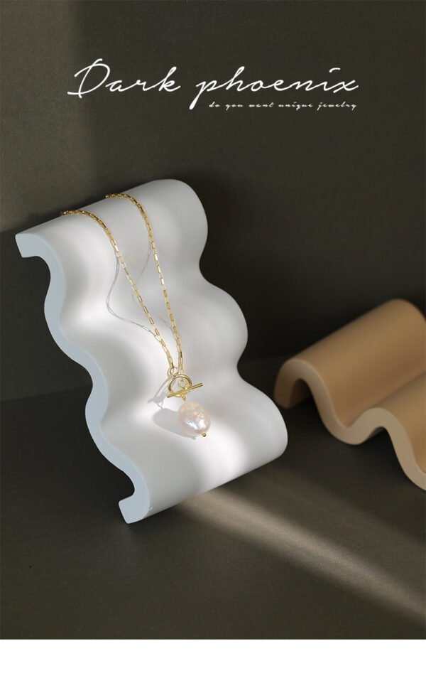 Freshwater Pearl Necklace Feminine Silver Chain Ornament - Image 4