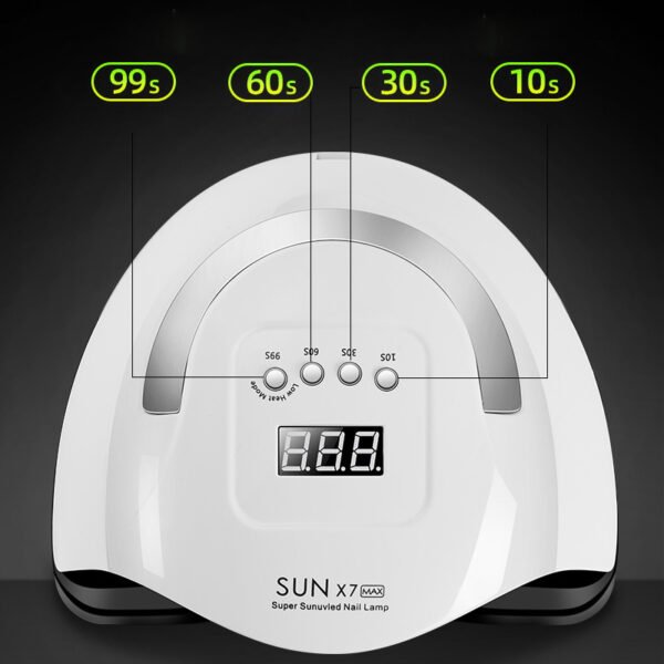 Sun X7Max Nail Phototherapy Machine 180W High-Power Portable Nail Baking Lamp Dual Light Source Nail Dryer - Image 4