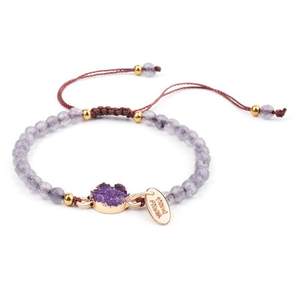 New Cross-Border Jewelry 4Mm Faceted Stone Bracelet Hand-Woven Stone Bracelet - Image 3
