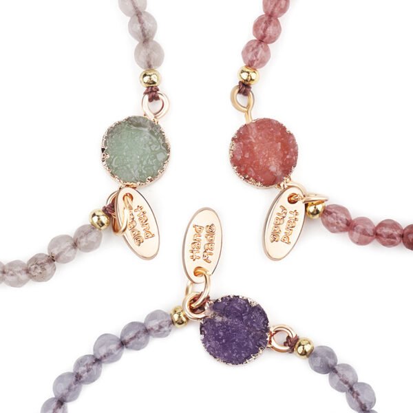 New Cross-Border Jewelry 4Mm Faceted Stone Bracelet Hand-Woven Stone Bracelet - Image 5