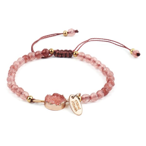 New Cross-Border Jewelry 4Mm Faceted Stone Bracelet Hand-Woven Stone Bracelet - Image 4
