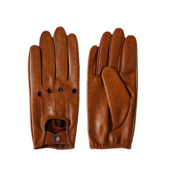 Breathable Single Layer Authentic Leather Sheepskin Fitness Gloves - Image 5