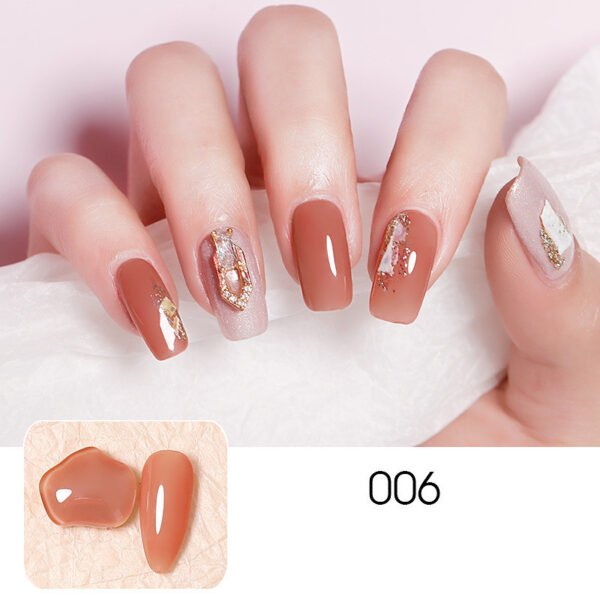 Ice-through Jade Nude Powder Dirty Purple Nail Polish - Image 6