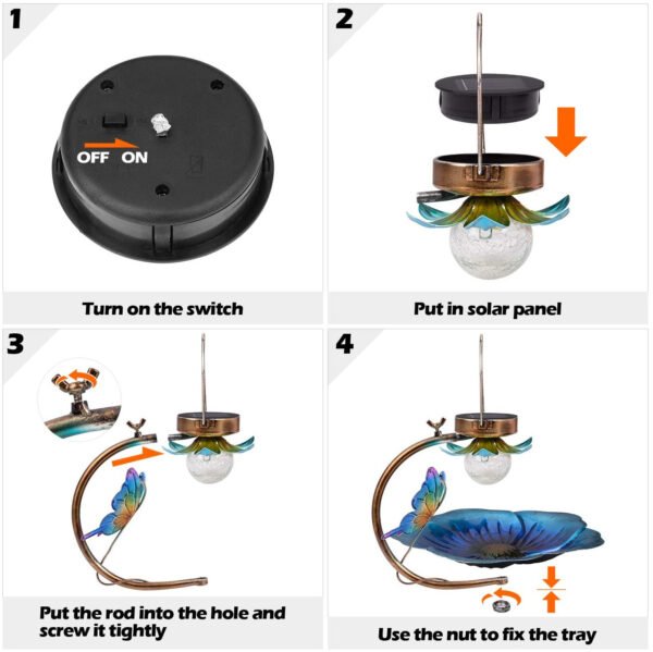Solar Crack Ball Bird Feeder - Image 6