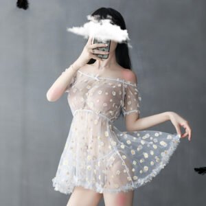 Little Daisy One Shoulder Sexy Nightdress Sexy Lingerie Set