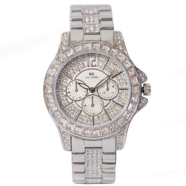 Fashion Luxury Full Diamond Steel Band Ladies Quartz Watch - Image 6