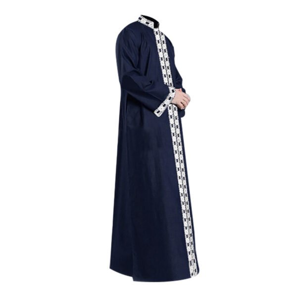 Long Blouse, Long-sleeved Solid Color Casual Wear Robe - Image 4