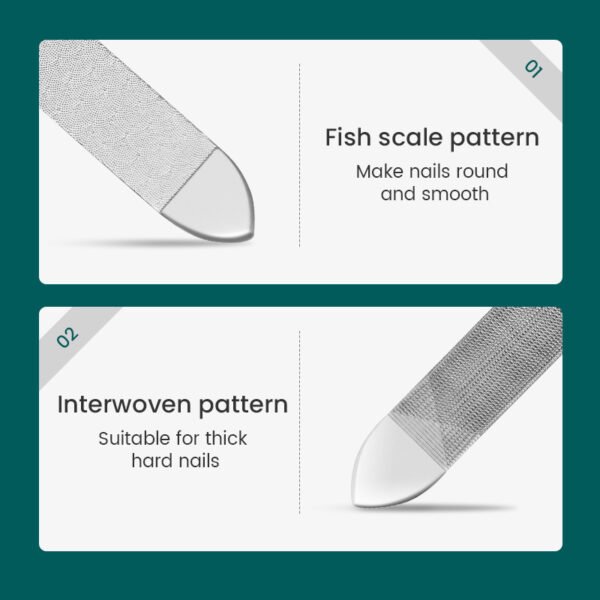 Double Sided Nail Files Stainless Steel Manicure Pedicure Grooming For Professional Finger Toe Nail Care Tools - Image 8