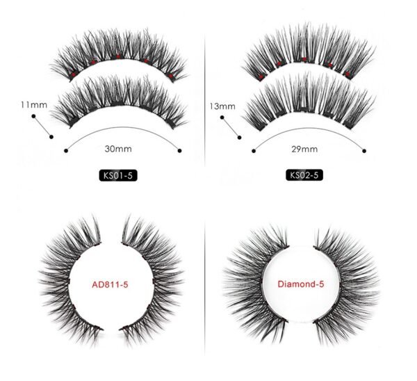 Natural Long Lasting Magnetic Liquid Eyeliner & Magnetic False Eyelashes & Tweezer Set Make up Set - Image 6