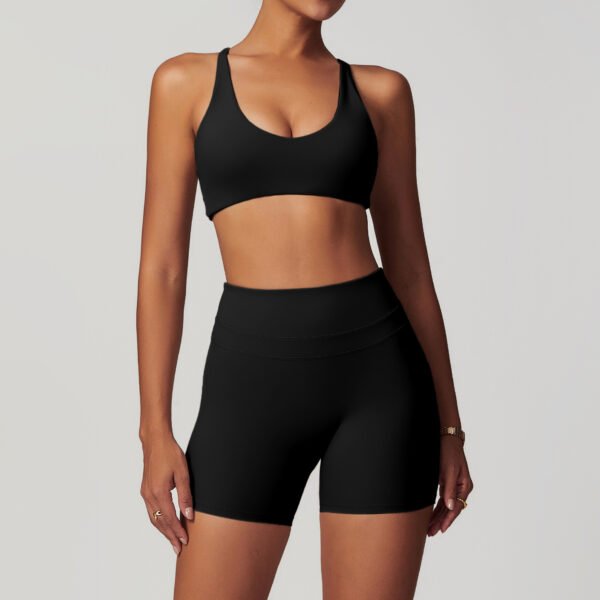 European And American Brushed Tight Back Yoga Bra - Image 3