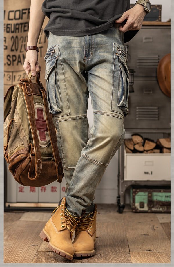 Spring And Autumn Retro Slim Fit Straight Leg Casual Pants - Image 3